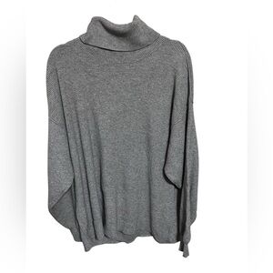 Free People GrY Turtleneck Sweater Sz Oversized Small